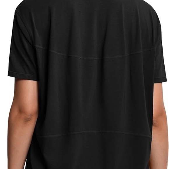 NWT THE GYM PEOPLE Women's Short Sleeve Workout Loose Fit Tee Black Medium - Picture 3 of 9